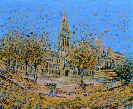 Open Edition – Signed and Numbered Small Collectors Print – A Windy Day in Manchester