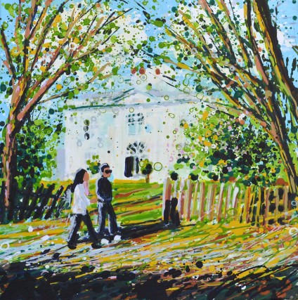 Open Edition – Signed and Numbered Small Collectors Print – Walking to Dulwich Village – Beauberry House