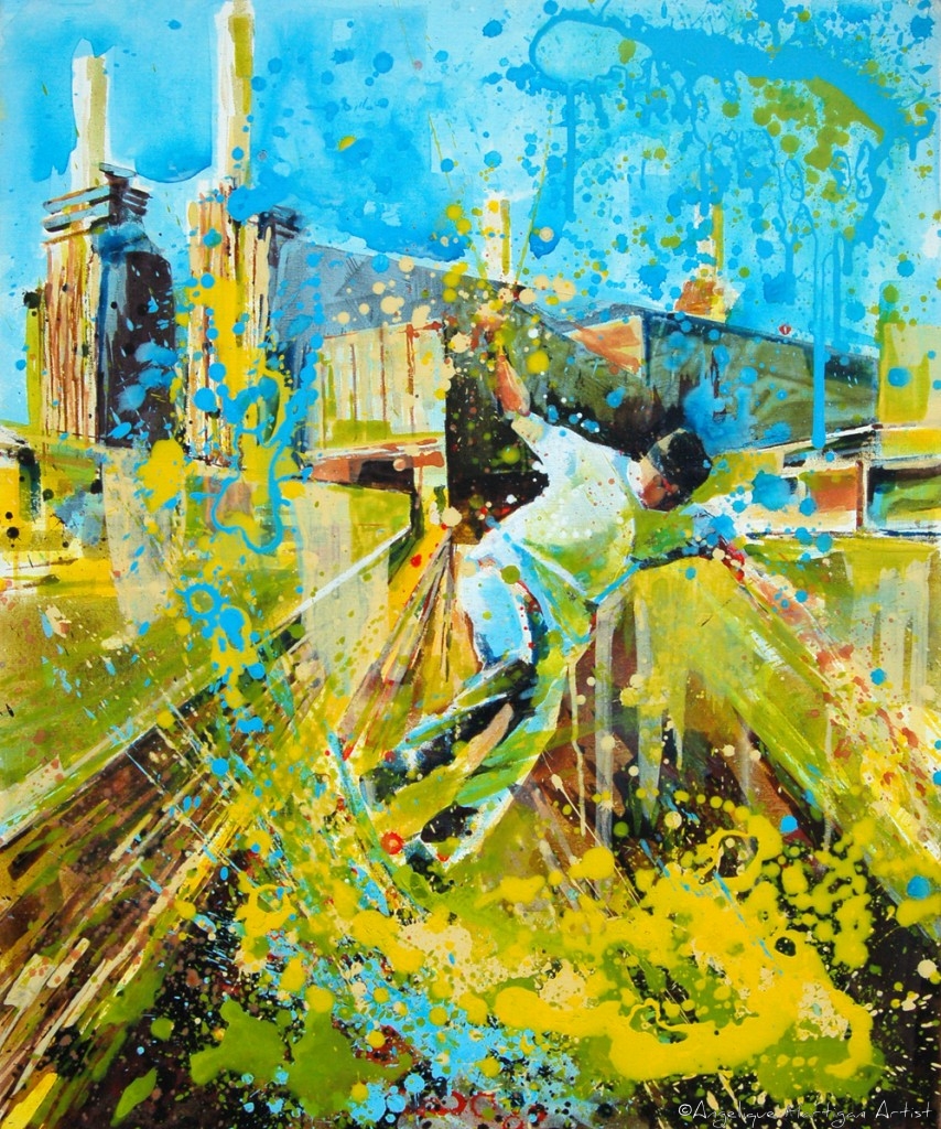 Open Edition – Signed and Numbered Small Collectors Print – Battersea Power Station Skate Boarder