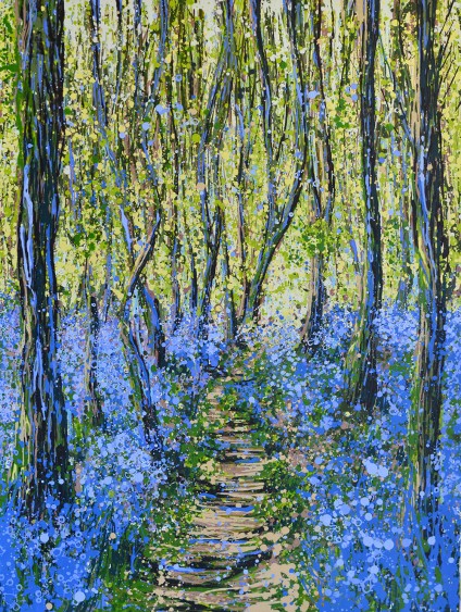 Open Edition – Signed and Numbered Small Collectors Print – Chilham Bluebells, Kent