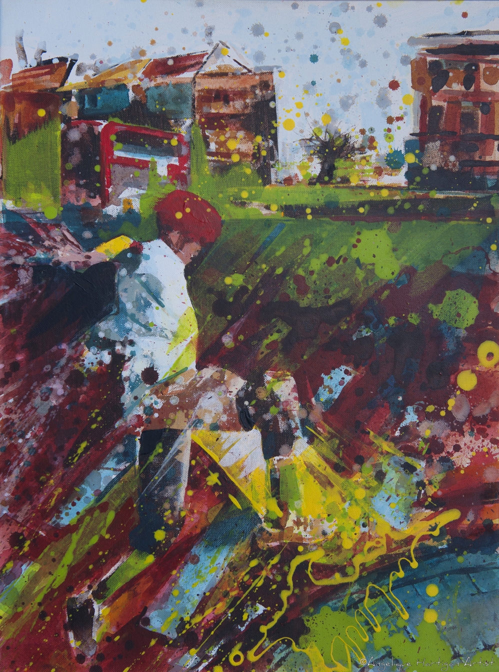 Original Painting Goose Green East Dulwich Skater Maldon Studios