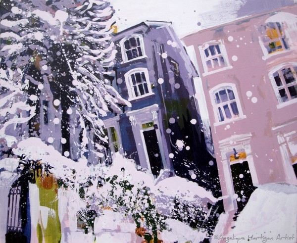 Fox Hill Crystal Palace London – Georgian Houses in Snow (Giclée Print – Small)