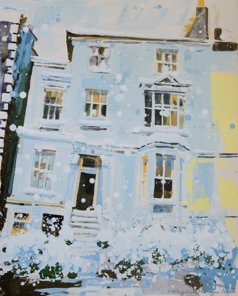 Open Edition – Signed and Numbered Small Collectors Print – Georgian House in the Snow II