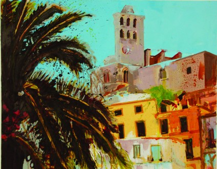 Ibiza Old Town – Dalt Vila Cathedral View (Giclée Print – Small)
