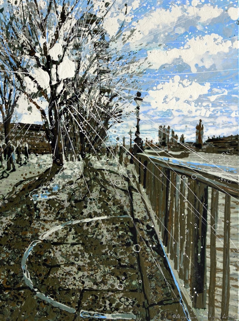 South Bank London – Long Shadows and Circles with London Eye and Big Ben (Limited Edition Giclée Print – Large)