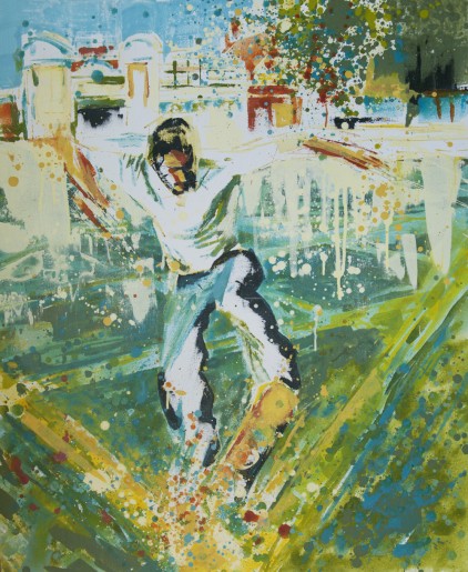 Open Edition – Signed and Numbered Small Collectors Print – Skate Boarder Brixton Ritzy