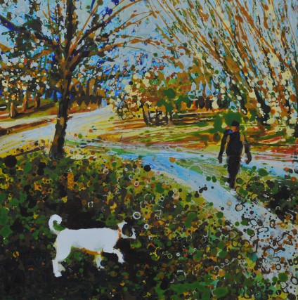 Signed limited edition giclee print – White Dog Walk, Crystal Palace