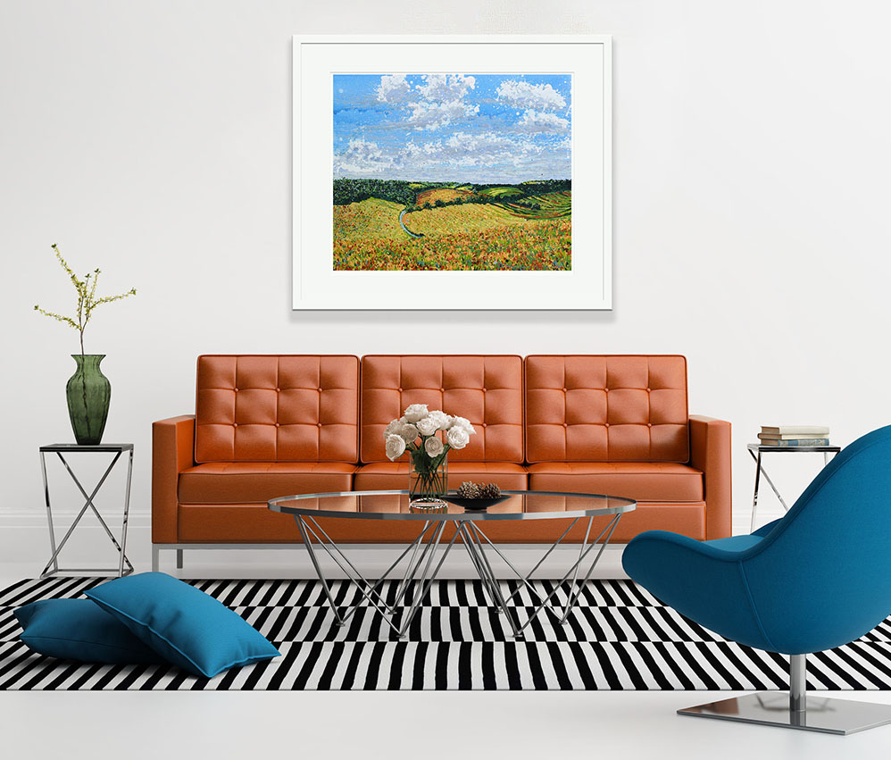 Signed, Limited edition giclee print – Summer Rolling Hills