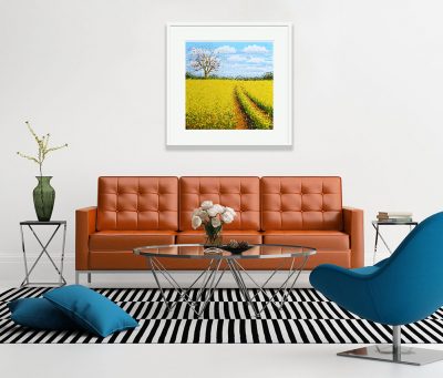 Signed, Limited edition giclee print – Yellow Field
