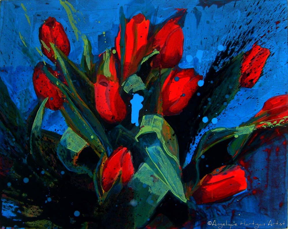 Signed, Limited edition giclee print Bunch of Flowers Maldon Studios