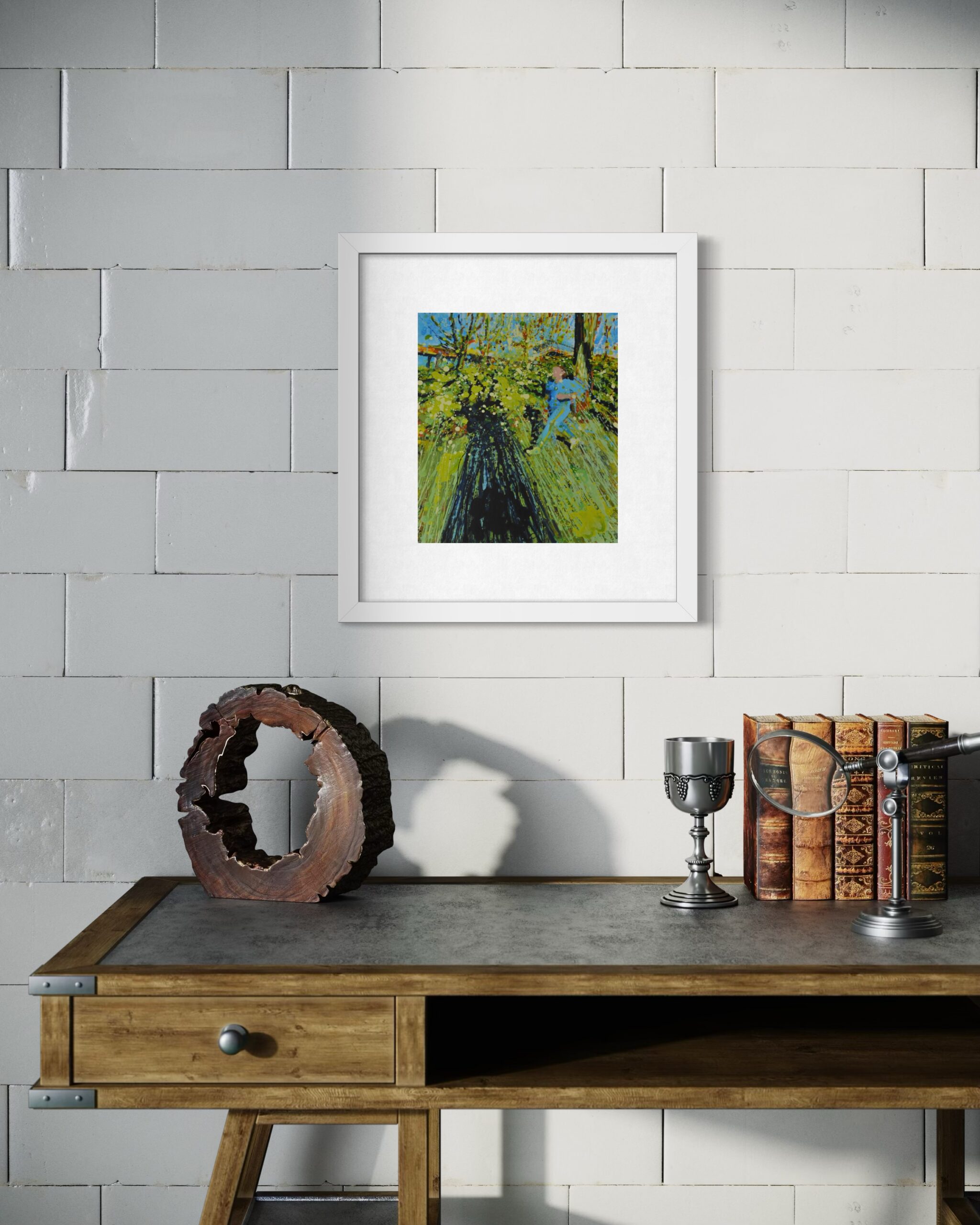 Crystal Palace Park Run London – Running Figure on a Sunny Day (Giclée Print – Small)