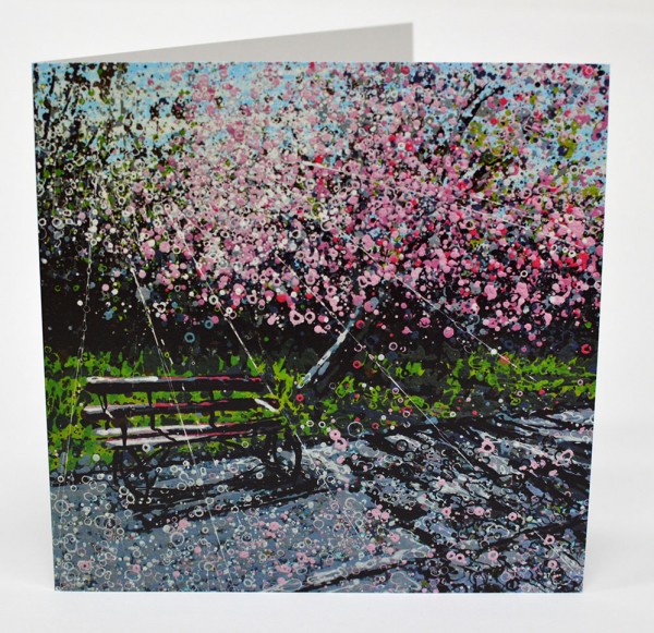 Greetings Card – Cherry Tree and Bench I