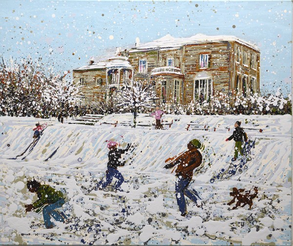 Open Edition – Signed and Numbered Small Collectors Print – Snow Day Brockwell Park