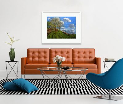 Signed, Limited edition giclee print – The Hill at Hyde Hall