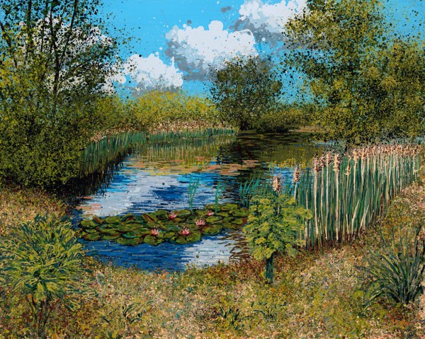 Original Painting – Lilies on the Lake