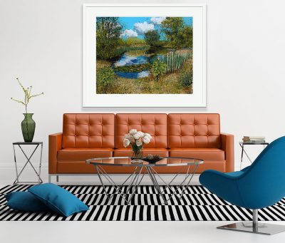 Signed, Limited edition giclee print – Lilies on the Lake