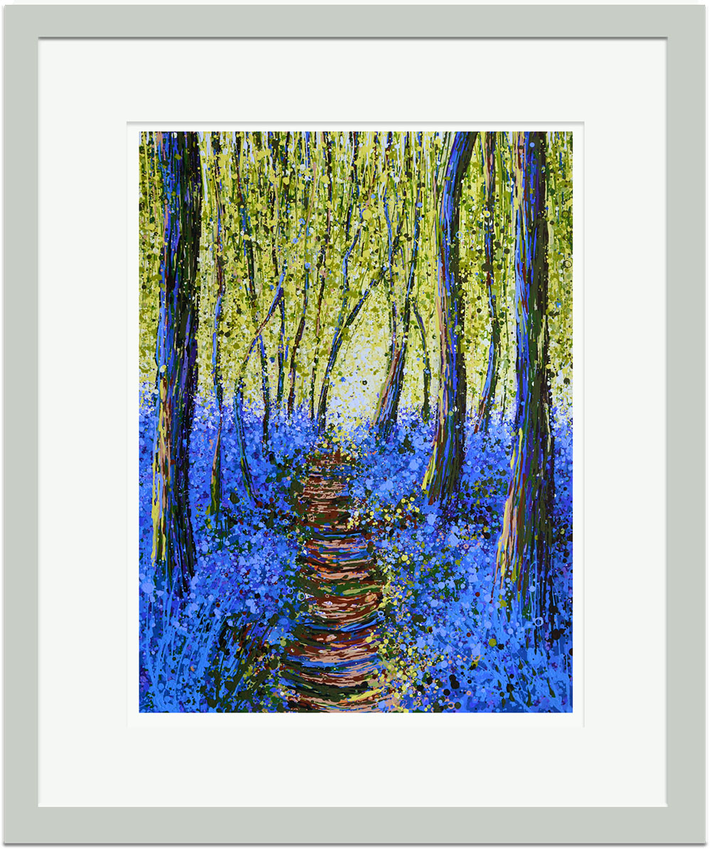 Signed, Limited edition giclee print – Bluebells I