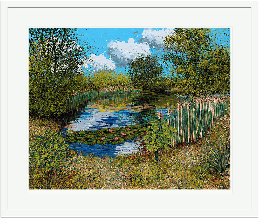 Signed, Limited edition giclee print – Lilies on the Lake
