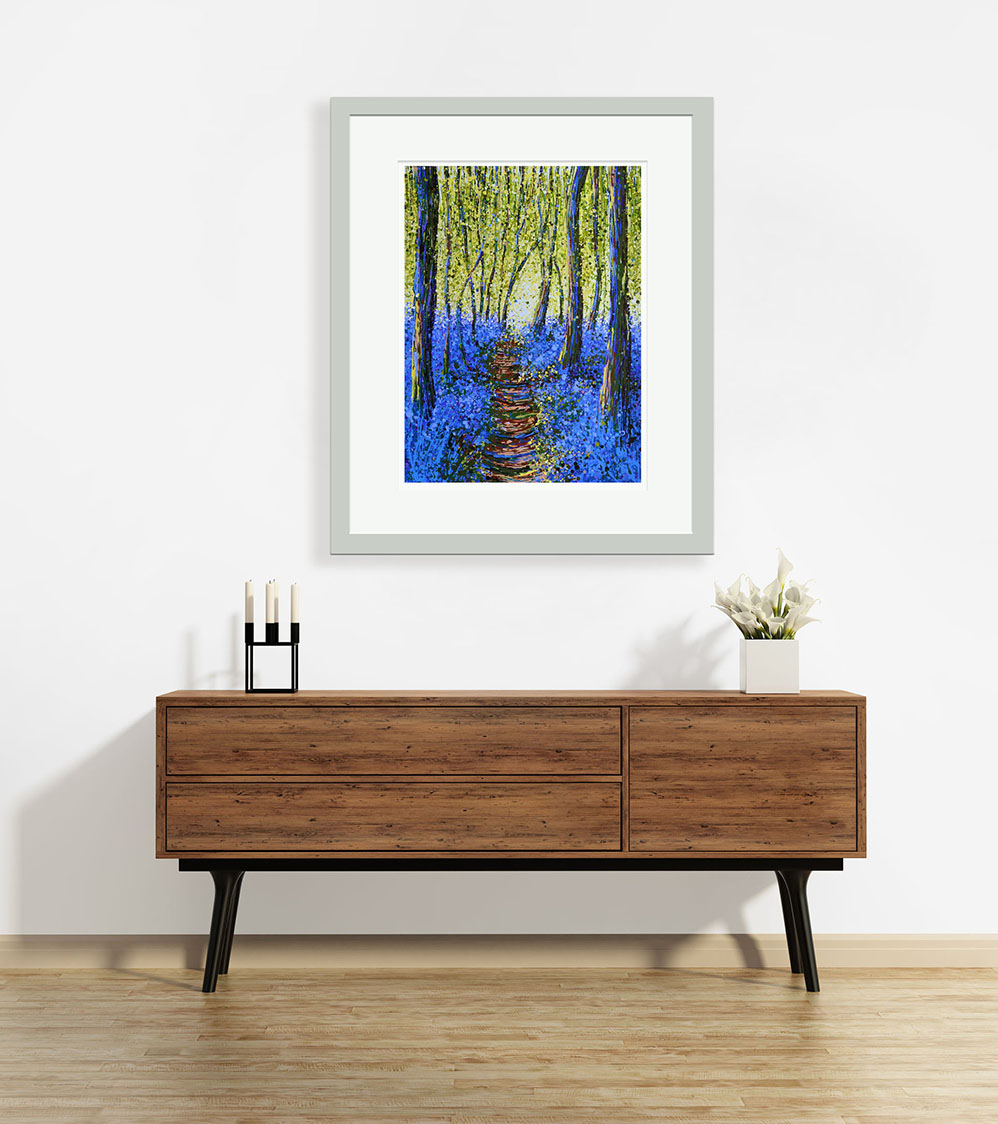 Signed, Limited edition giclee print – Bluebells I
