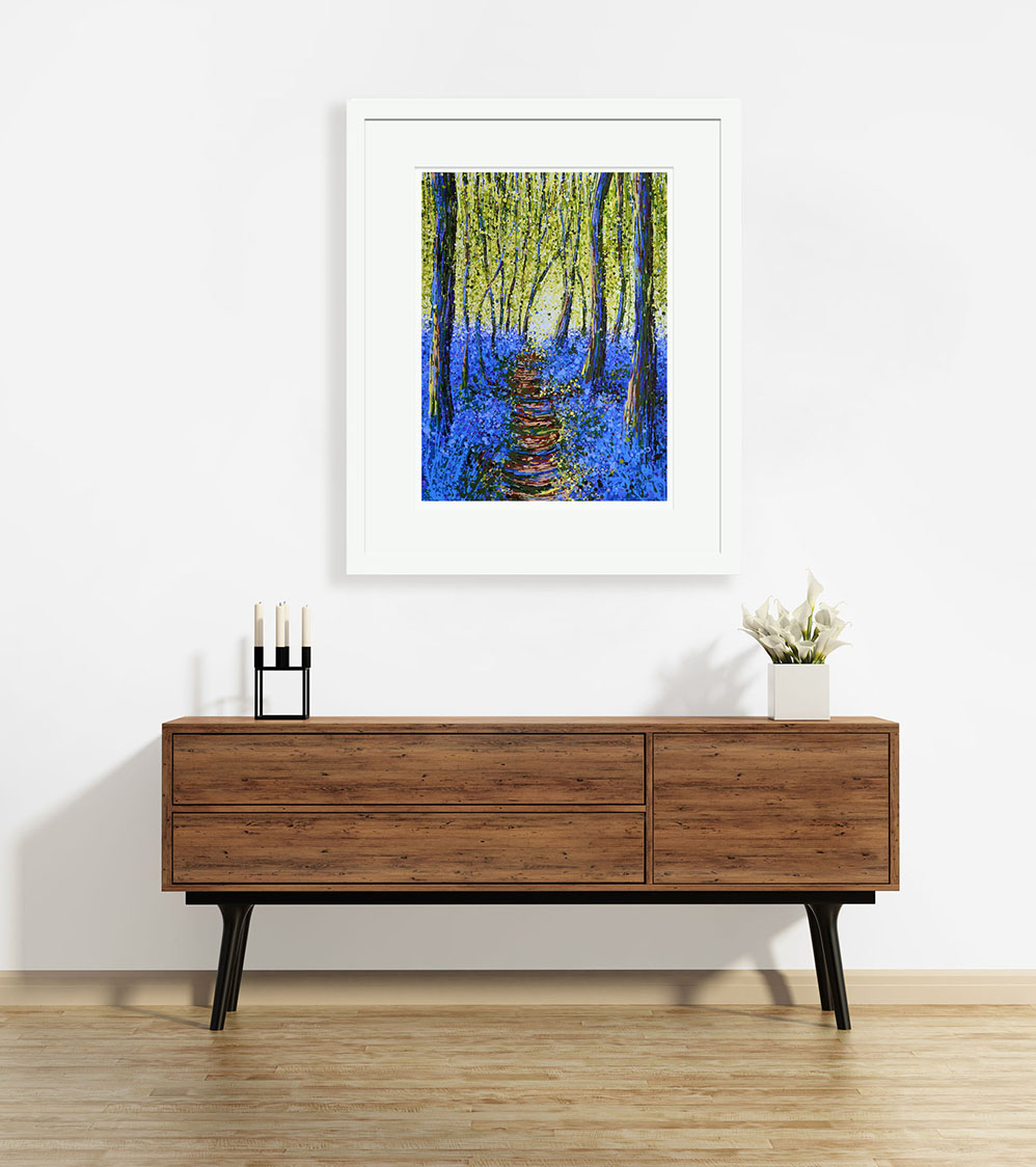 Signed, Limited edition giclee print – Bluebells I