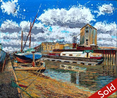 Original Painting -The Old Flour Mill from Fullbridge Quay, Maldon
