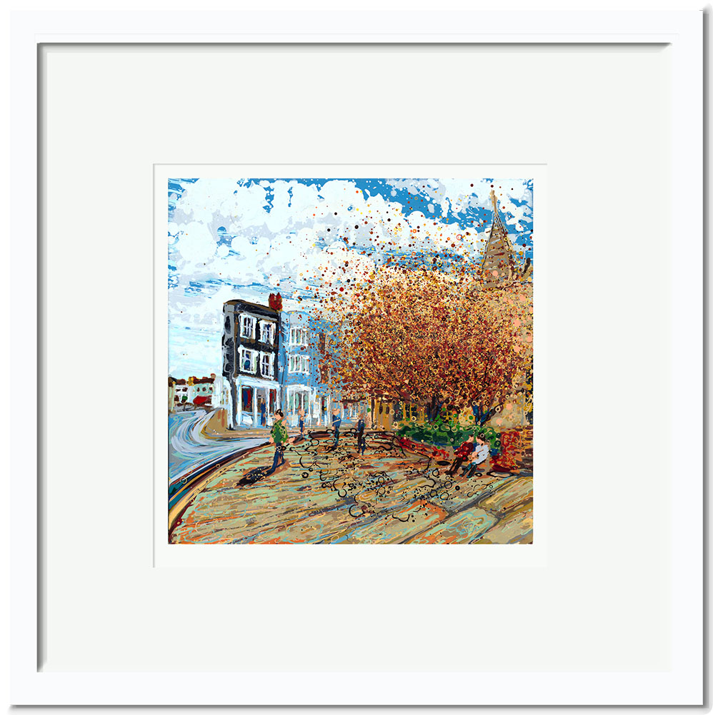 Open Edition – Signed and Numbered Small Collectors Print – Autumn at the Church, All Saints, Maldon