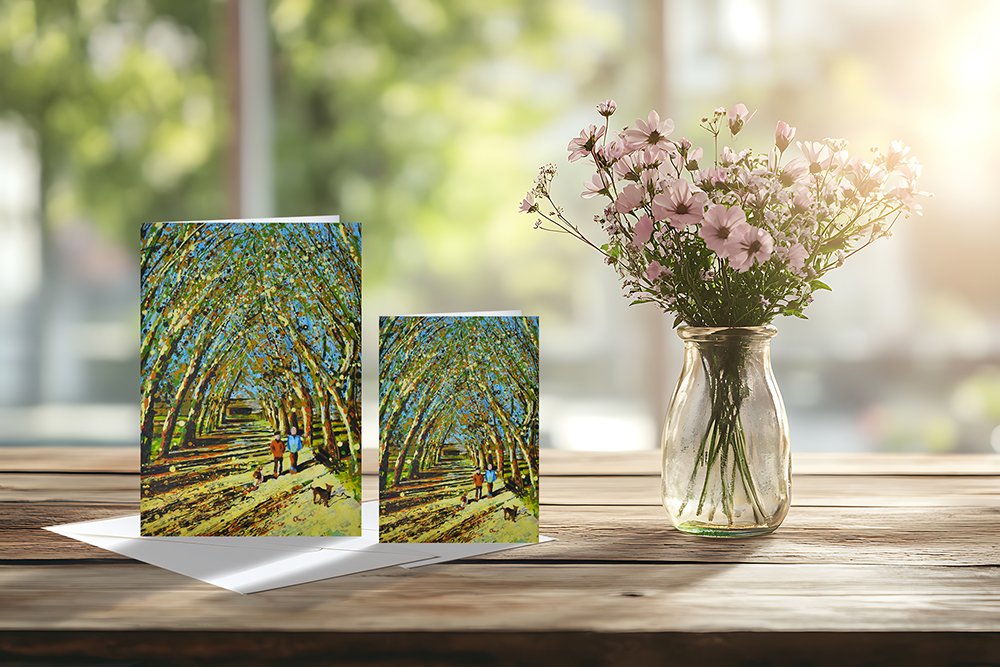 Avenue of Plane Trees Art Greeting Card
