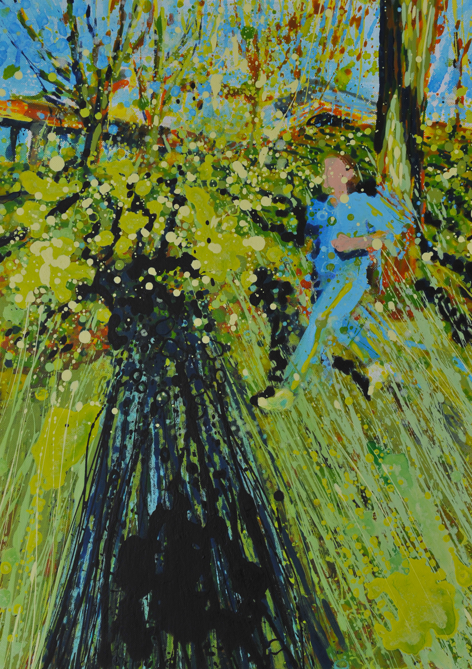 Crystal Palace Park Run London – Running Figure on a Sunny Day Art Greeting Card